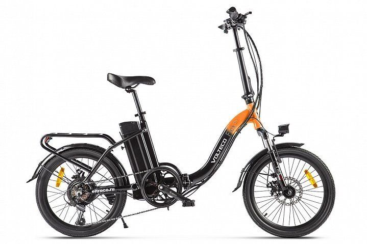 Велогибрид VOLTECO FLEX UP! черно-оранжевый